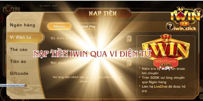 Một số chú ý quan trọng cho quy trình nạp tiền tại Iwin